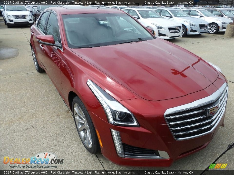 2017 Cadillac CTS Luxury AWD Red Obsession Tintcoat / Light Platinum w/Jet Black Accents Photo #1