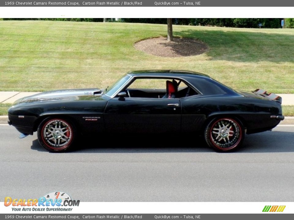 1969 Chevrolet Camaro Restomod Coupe Carbon Flash Metallic / Black/Red Photo #2