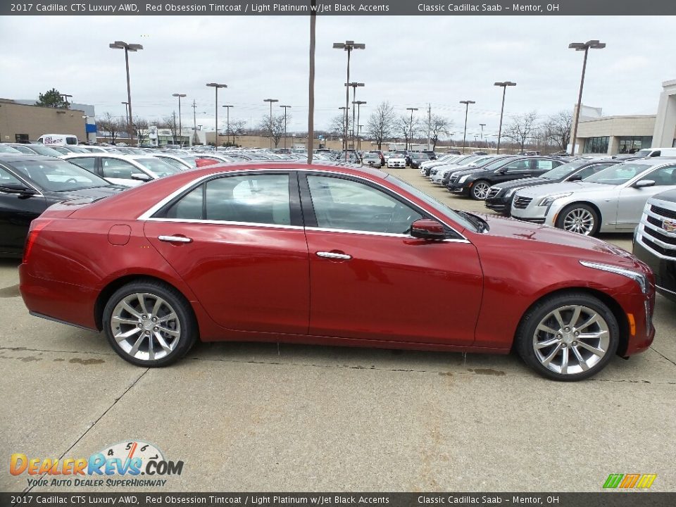 2017 Cadillac CTS Luxury AWD Red Obsession Tintcoat / Light Platinum w/Jet Black Accents Photo #2