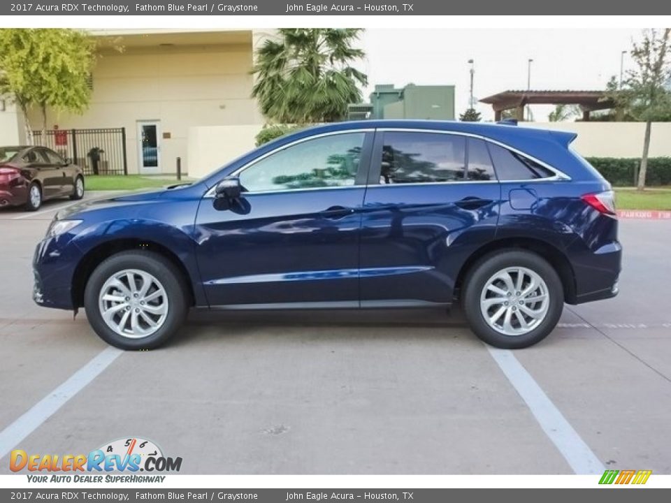 2017 Acura RDX Technology Fathom Blue Pearl / Graystone Photo #4