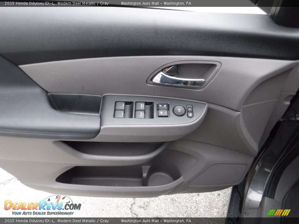 2015 Honda Odyssey EX-L Modern Steel Metallic / Gray Photo #11