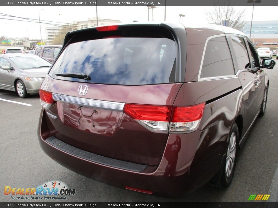 2014 Honda Odyssey EX-L Dark Cherry Pearl / Beige Photo #6