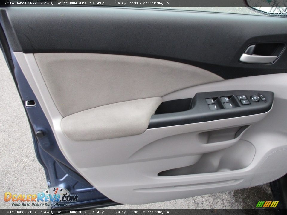 2014 Honda CR-V EX AWD Twilight Blue Metallic / Gray Photo #10