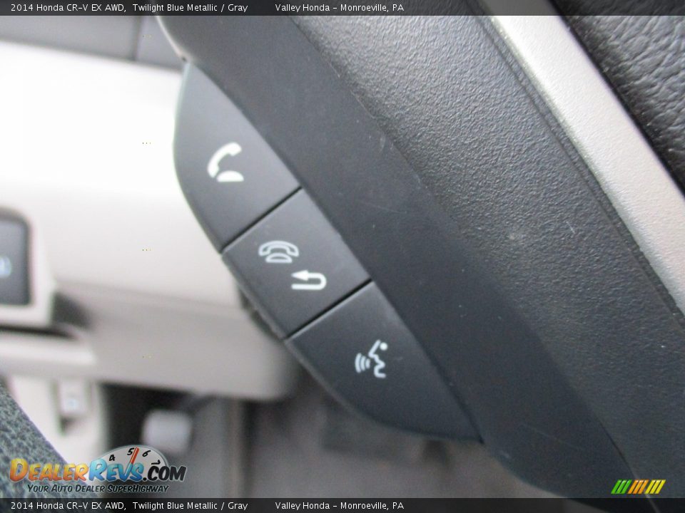 2014 Honda CR-V EX AWD Twilight Blue Metallic / Gray Photo #18