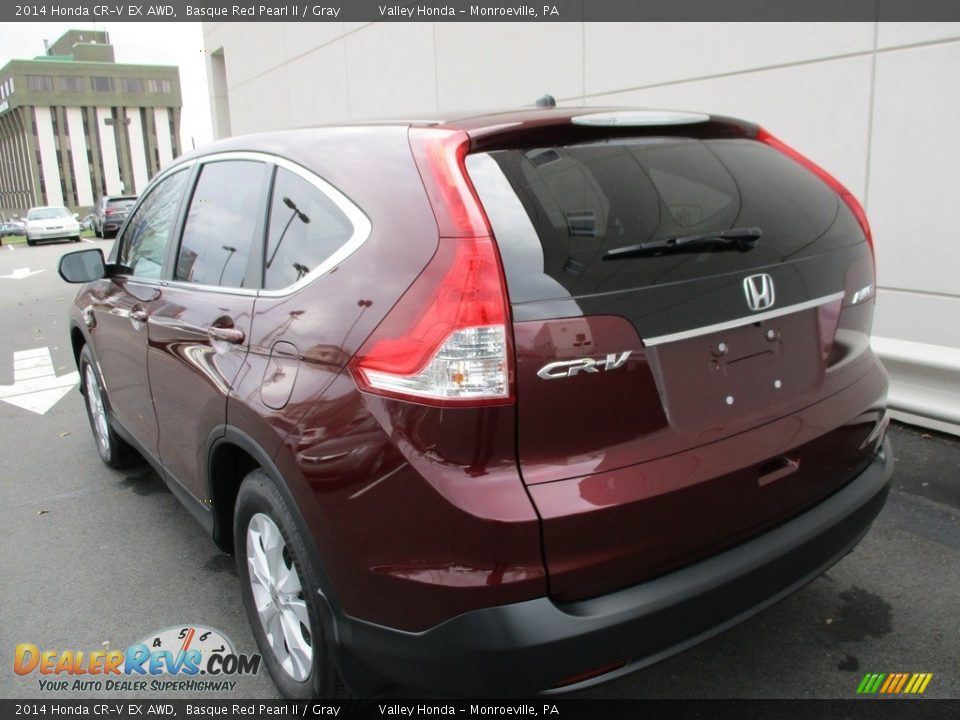 2014 Honda CR-V EX AWD Basque Red Pearl II / Gray Photo #4