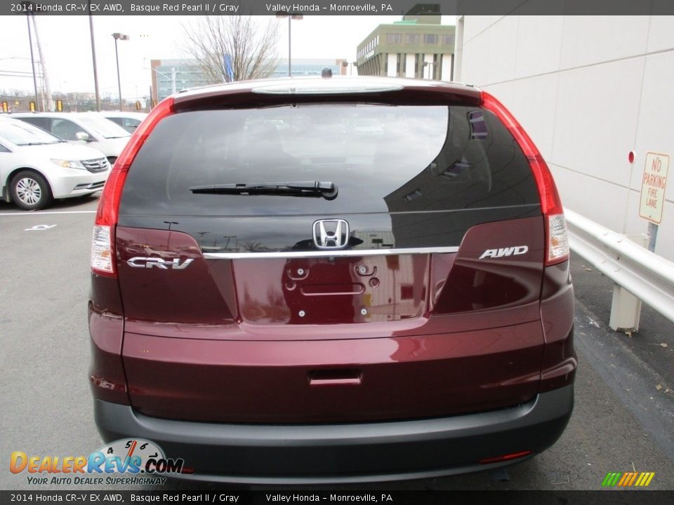 2014 Honda CR-V EX AWD Basque Red Pearl II / Gray Photo #5