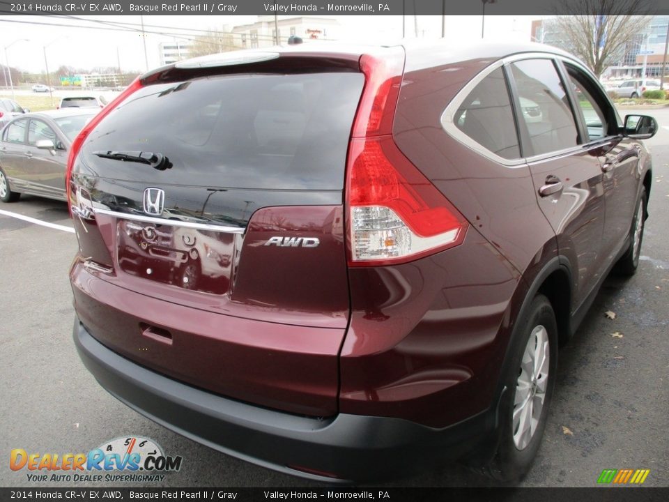 2014 Honda CR-V EX AWD Basque Red Pearl II / Gray Photo #6