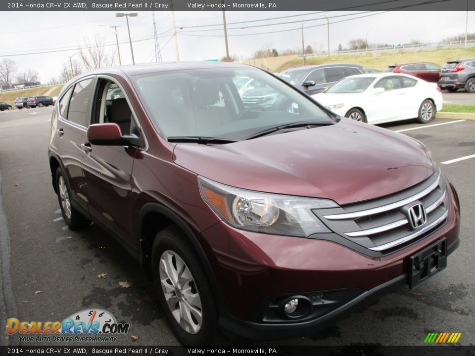 2014 Honda CR-V EX AWD Basque Red Pearl II / Gray Photo #7