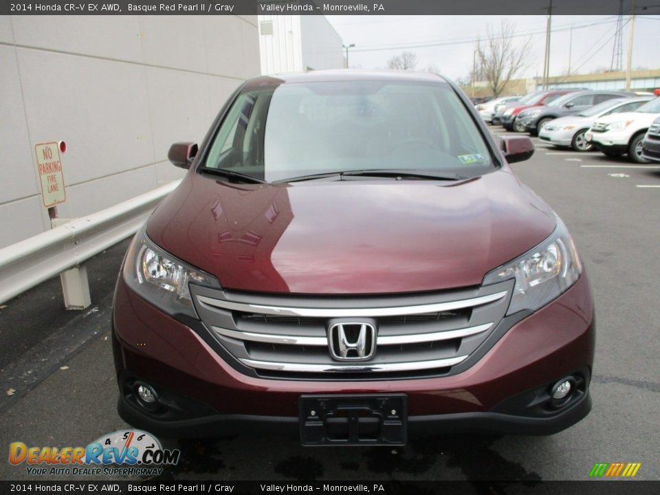 2014 Honda CR-V EX AWD Basque Red Pearl II / Gray Photo #8