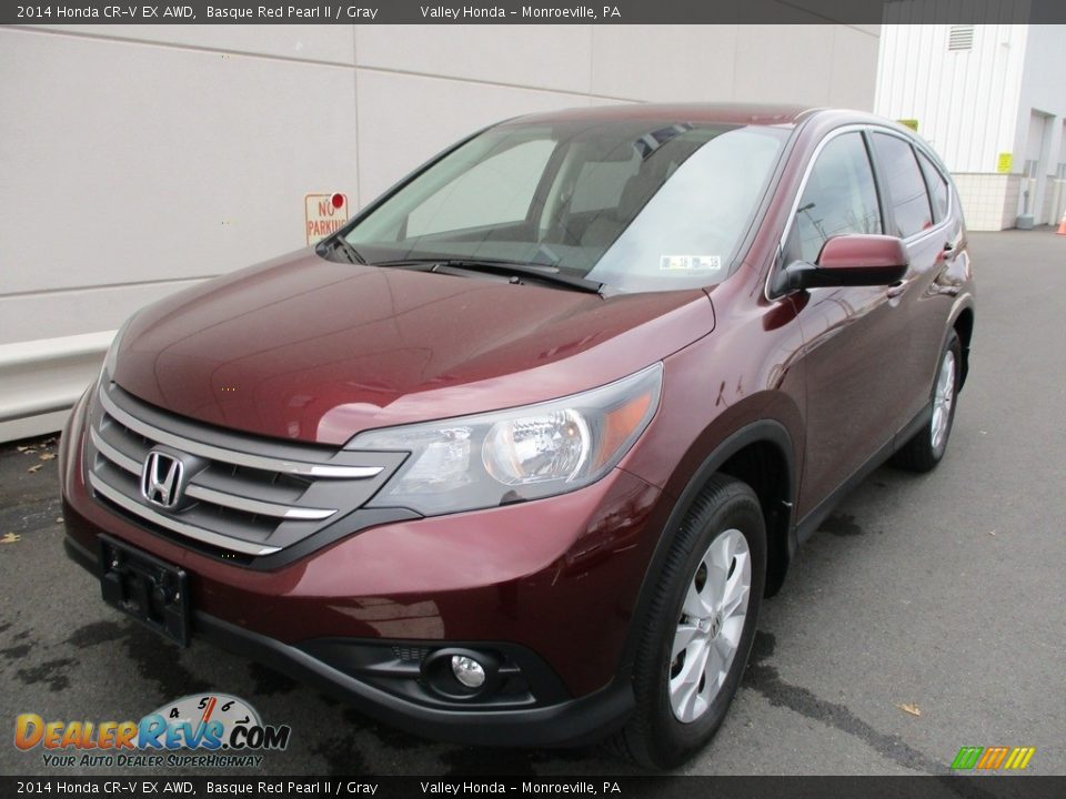 2014 Honda CR-V EX AWD Basque Red Pearl II / Gray Photo #9