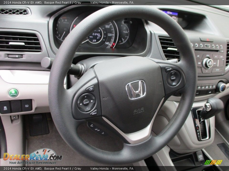 2014 Honda CR-V EX AWD Basque Red Pearl II / Gray Photo #14