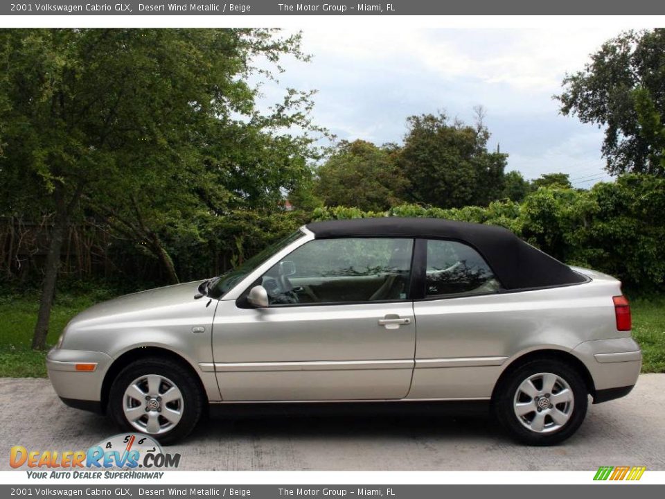 2001 Volkswagen Cabrio GLX Desert Wind Metallic / Beige Photo #4