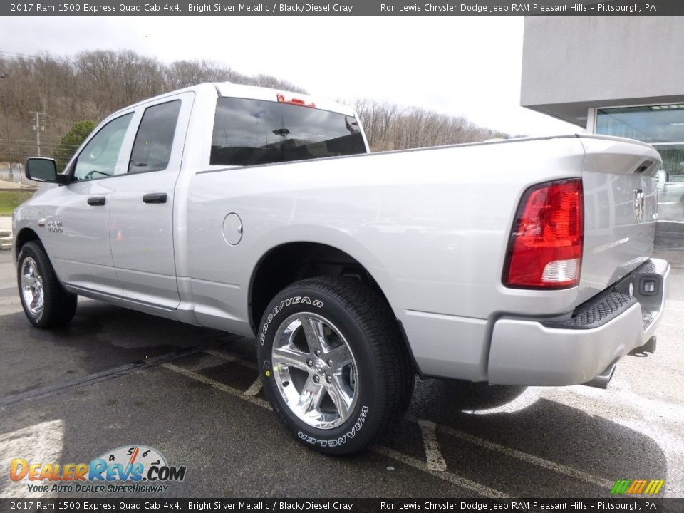 2017 Ram 1500 Express Quad Cab 4x4 Bright Silver Metallic / Black/Diesel Gray Photo #3