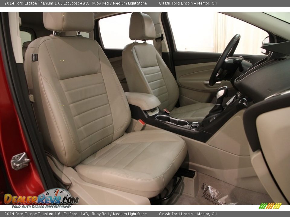 2014 Ford Escape Titanium 1.6L EcoBoost 4WD Ruby Red / Medium Light Stone Photo #14