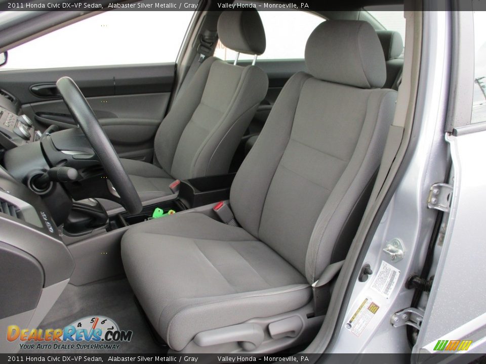 2011 Honda Civic DX-VP Sedan Alabaster Silver Metallic / Gray Photo #11
