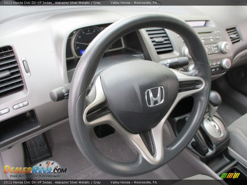 2011 Honda Civic DX-VP Sedan Alabaster Silver Metallic / Gray Photo #13