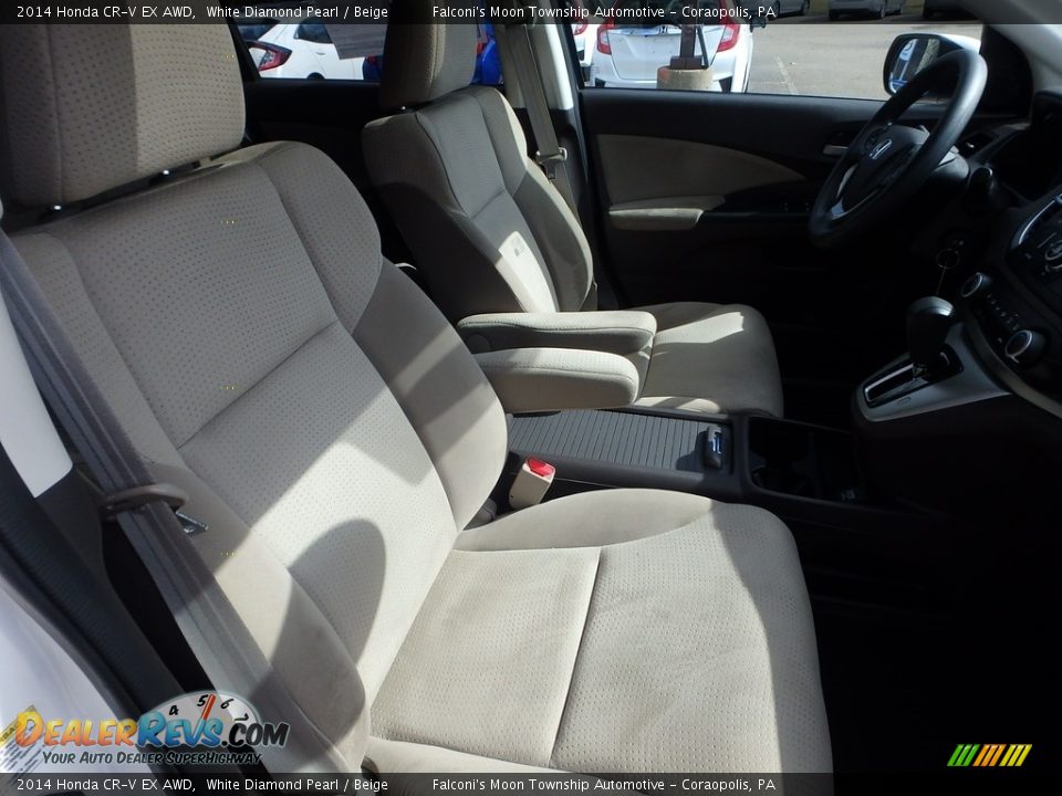 2014 Honda CR-V EX AWD White Diamond Pearl / Beige Photo #10