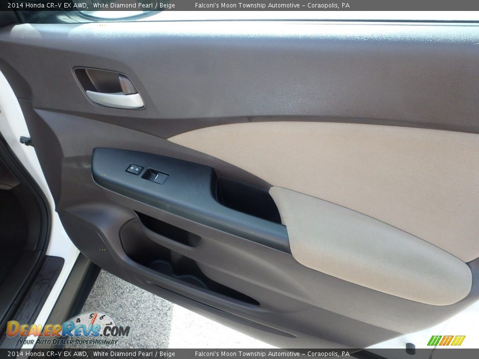 2014 Honda CR-V EX AWD White Diamond Pearl / Beige Photo #12