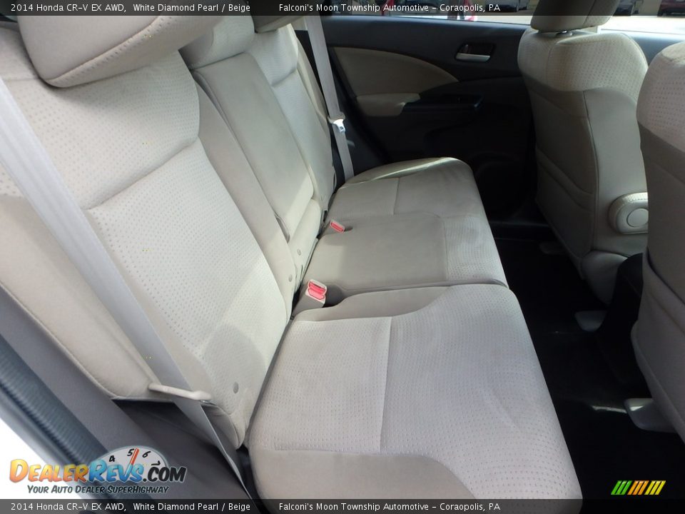 2014 Honda CR-V EX AWD White Diamond Pearl / Beige Photo #13