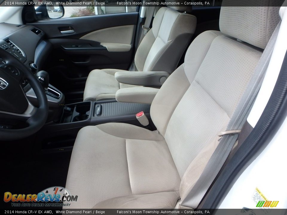 2014 Honda CR-V EX AWD White Diamond Pearl / Beige Photo #15