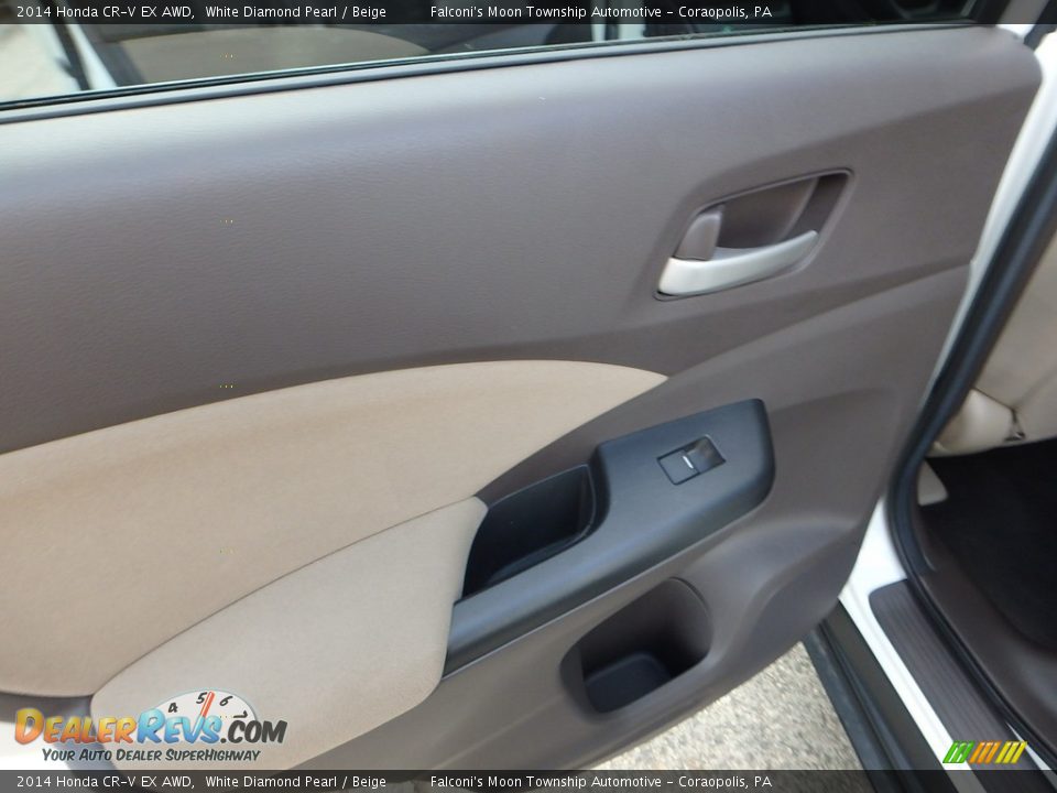 2014 Honda CR-V EX AWD White Diamond Pearl / Beige Photo #18