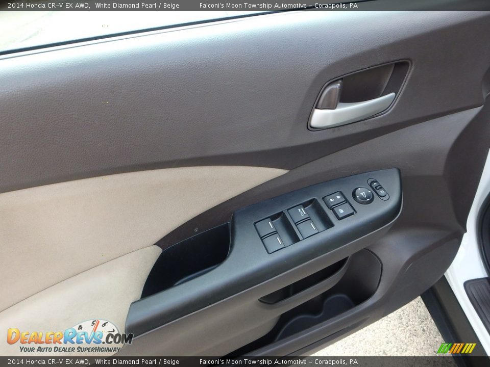 2014 Honda CR-V EX AWD White Diamond Pearl / Beige Photo #19