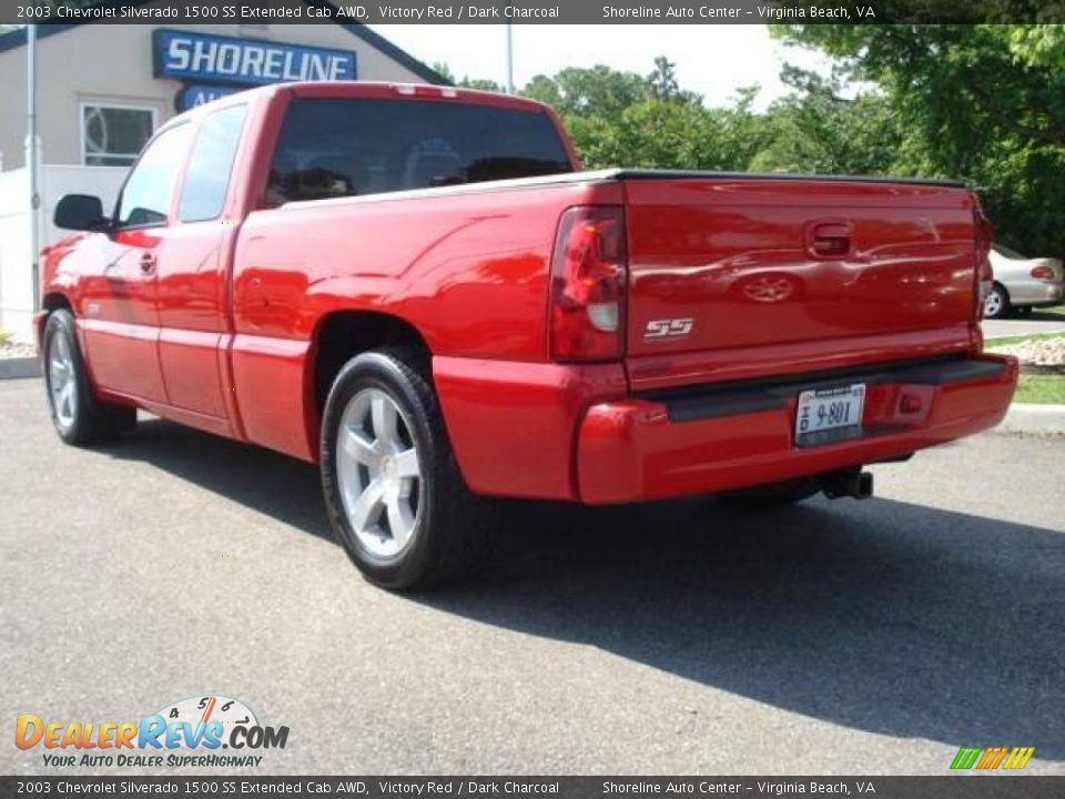 2003 Chevrolet Silverado 1500 SS Extended Cab AWD Victory Red / Dark Charcoal Photo #3