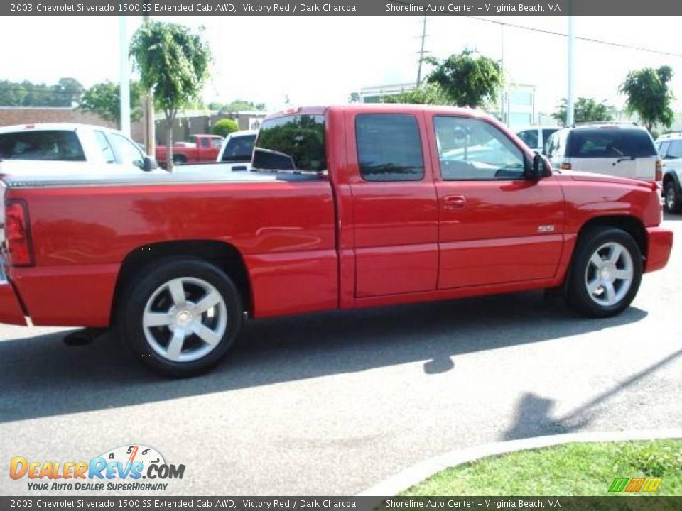 2003 Chevrolet Silverado 1500 SS Extended Cab AWD Victory Red / Dark Charcoal Photo #4