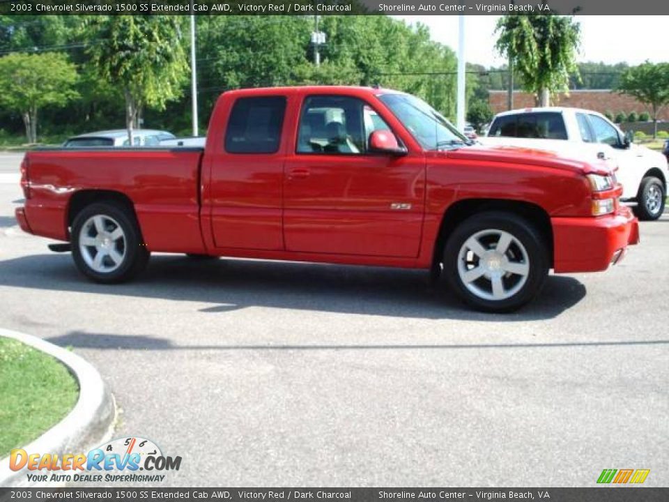 2003 Chevrolet Silverado 1500 SS Extended Cab AWD Victory Red / Dark Charcoal Photo #5