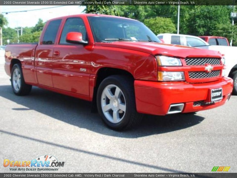 2003 Chevrolet Silverado 1500 SS Extended Cab AWD Victory Red / Dark Charcoal Photo #6