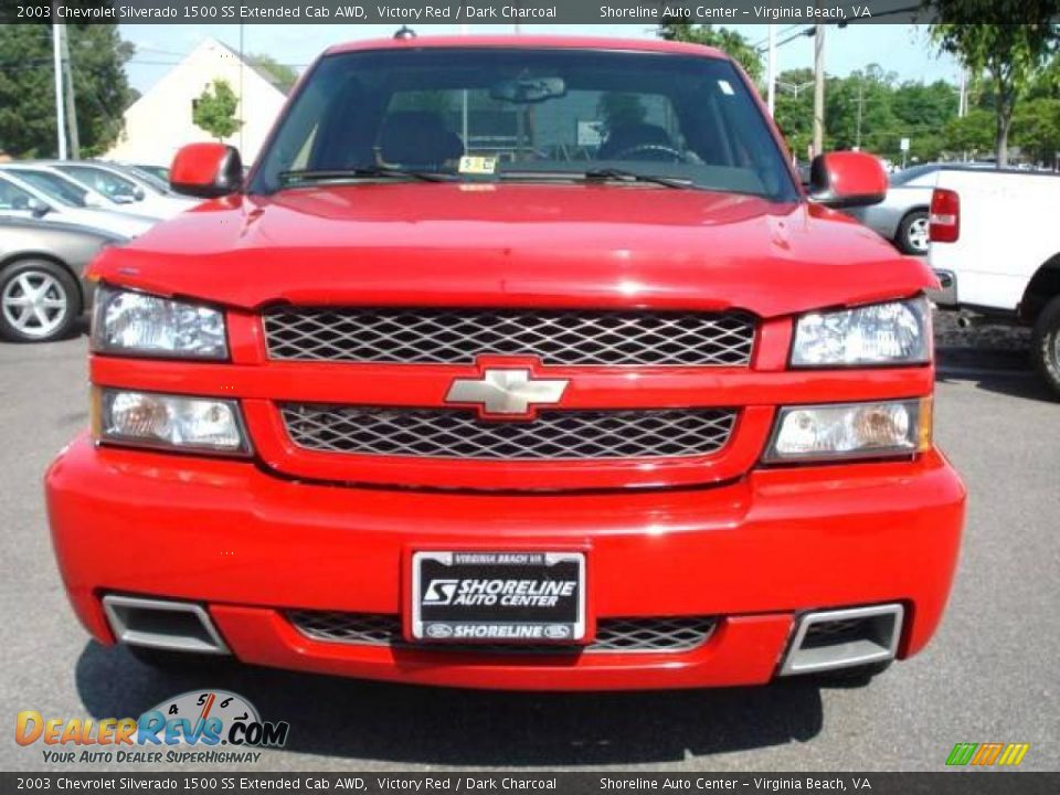 2003 Chevrolet Silverado 1500 SS Extended Cab AWD Victory Red / Dark Charcoal Photo #7