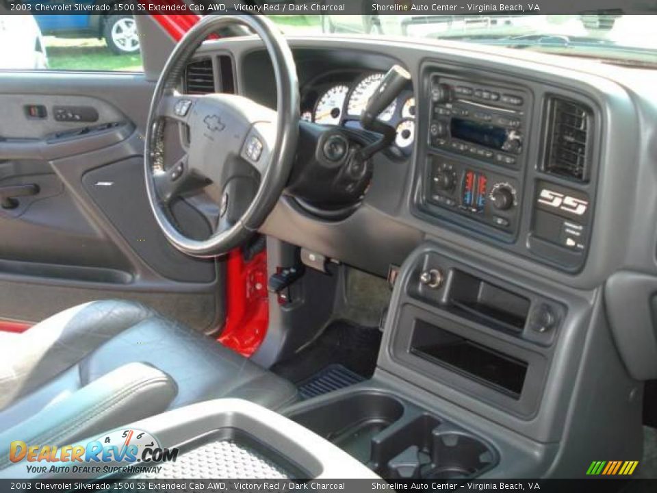 2003 Chevrolet Silverado 1500 SS Extended Cab AWD Victory Red / Dark Charcoal Photo #12