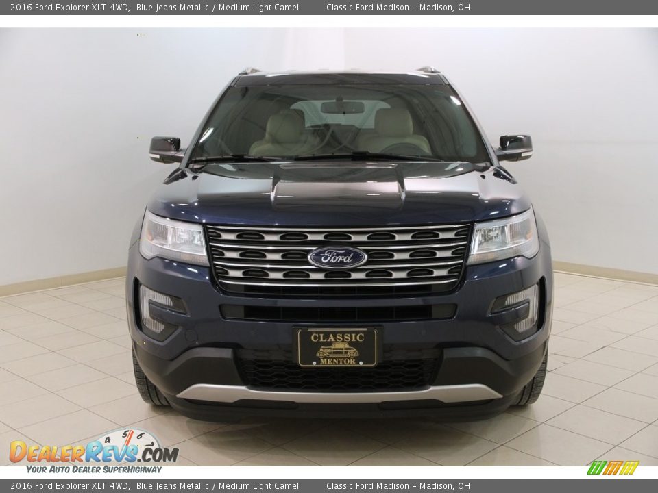 2016 Ford Explorer XLT 4WD Blue Jeans Metallic / Medium Light Camel Photo #2