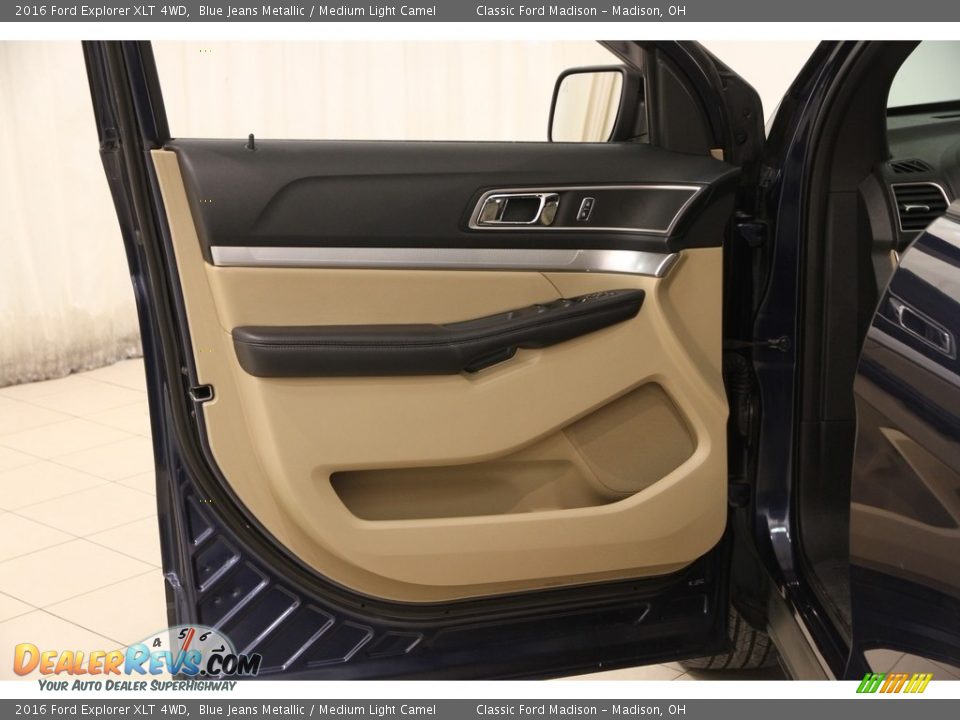 2016 Ford Explorer XLT 4WD Blue Jeans Metallic / Medium Light Camel Photo #4