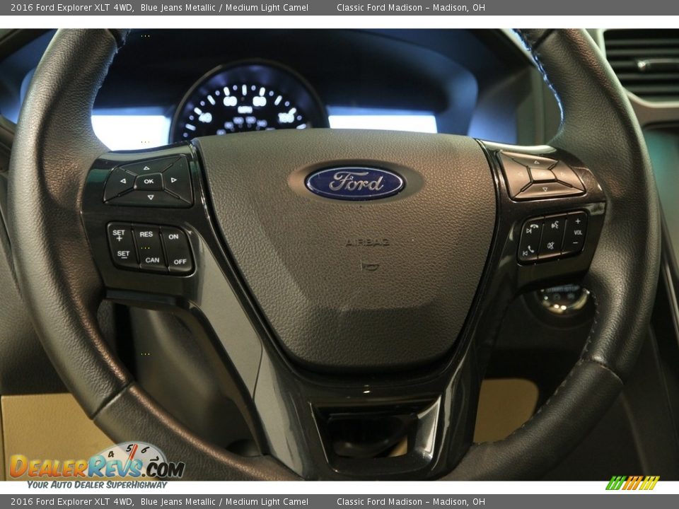 2016 Ford Explorer XLT 4WD Blue Jeans Metallic / Medium Light Camel Photo #7