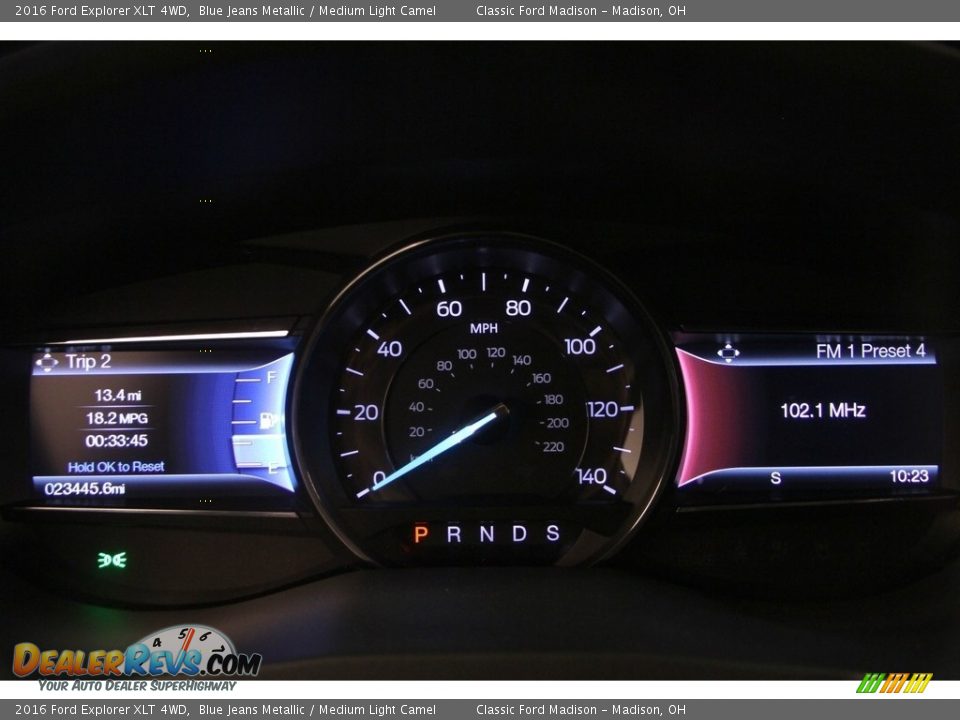 2016 Ford Explorer XLT 4WD Blue Jeans Metallic / Medium Light Camel Photo #8