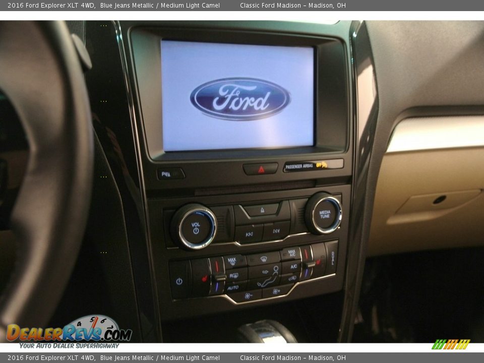2016 Ford Explorer XLT 4WD Blue Jeans Metallic / Medium Light Camel Photo #9