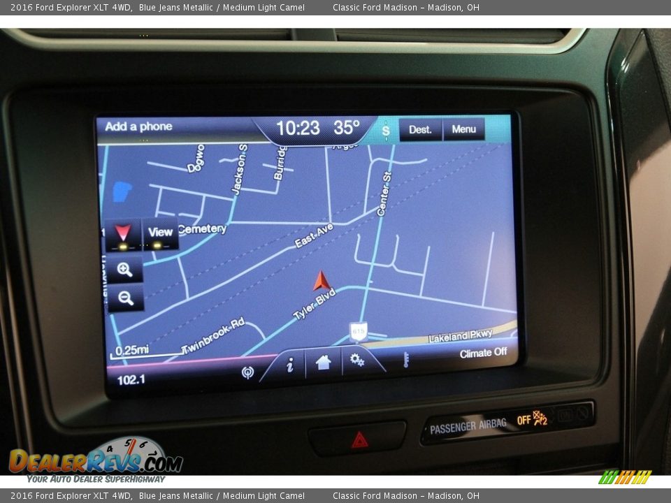 2016 Ford Explorer XLT 4WD Blue Jeans Metallic / Medium Light Camel Photo #11