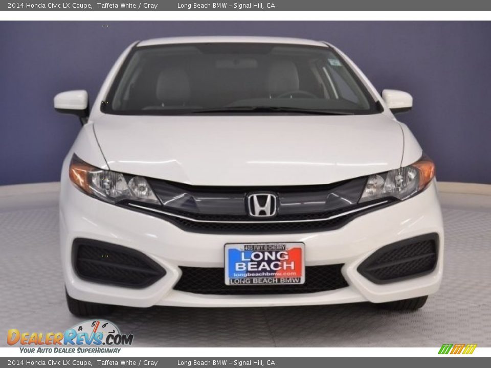 2014 Honda Civic LX Coupe Taffeta White / Gray Photo #2