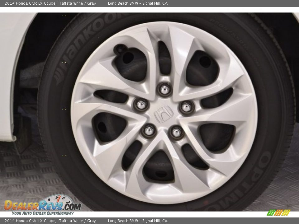 2014 Honda Civic LX Coupe Taffeta White / Gray Photo #9