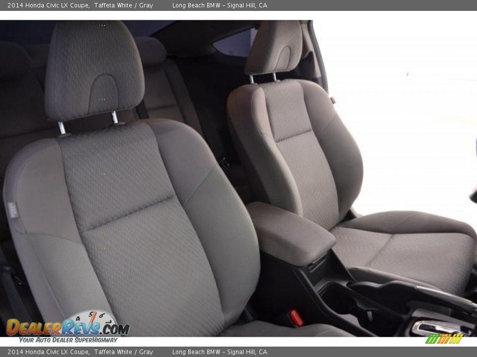 2014 Honda Civic LX Coupe Taffeta White / Gray Photo #17