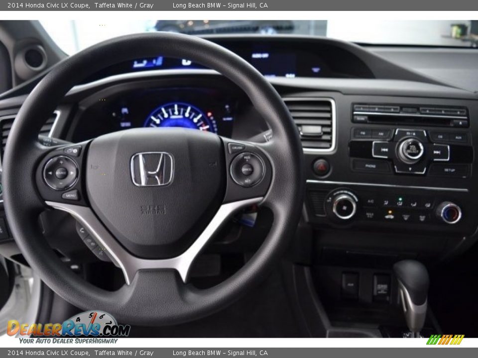 2014 Honda Civic LX Coupe Taffeta White / Gray Photo #29