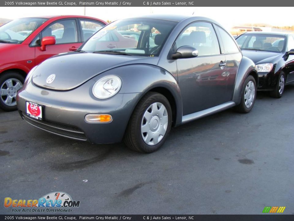 2005 Volkswagen New Beetle GL Coupe Platinum Grey Metallic / Grey Photo #1