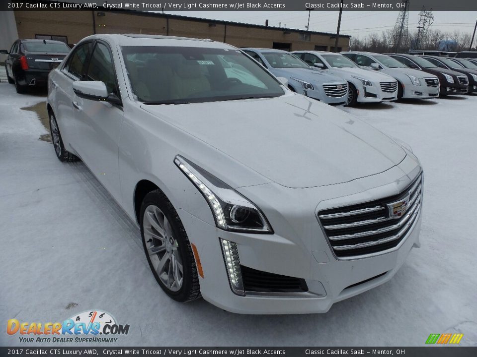 2017 Cadillac CTS Luxury AWD Crystal White Tricoat / Very Light Cashmere w/Jet Black Accents Photo #1
