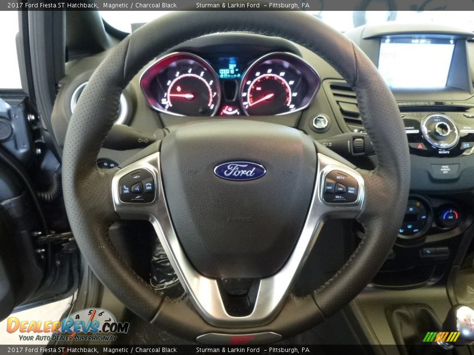 2017 Ford Fiesta ST Hatchback Magnetic / Charcoal Black Photo #12