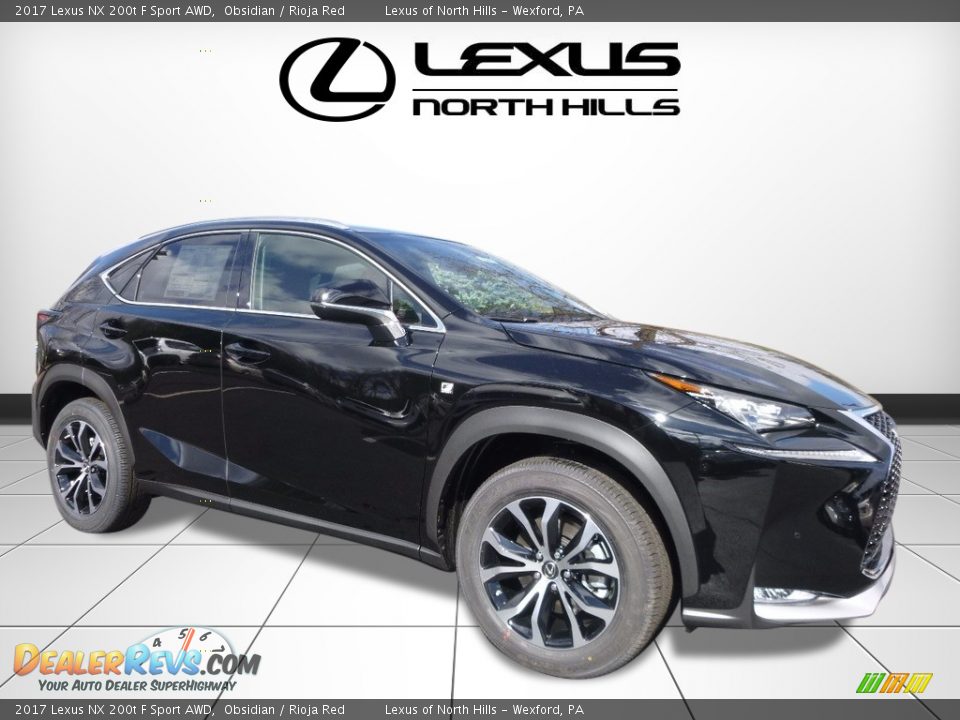 2017 Lexus NX 200t F Sport AWD Obsidian / Rioja Red Photo #1