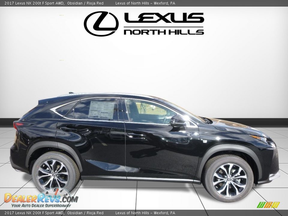 2017 Lexus NX 200t F Sport AWD Obsidian / Rioja Red Photo #2