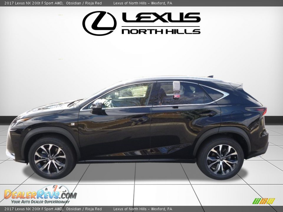 2017 Lexus NX 200t F Sport AWD Obsidian / Rioja Red Photo #3
