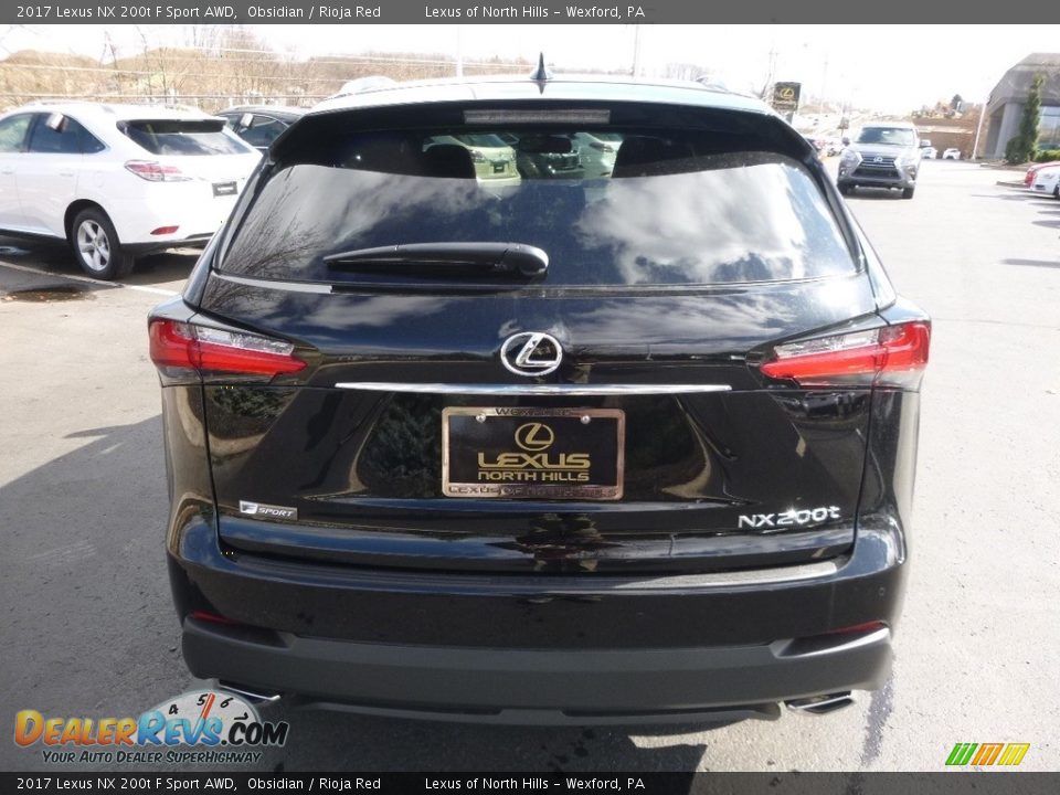 2017 Lexus NX 200t F Sport AWD Obsidian / Rioja Red Photo #5