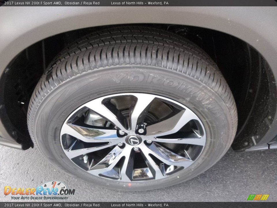 2017 Lexus NX 200t F Sport AWD Obsidian / Rioja Red Photo #7